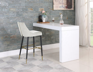 Colin Stool In Cream Velvet