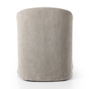 Cove Dining Chair With Casters - Heather Twill Stone