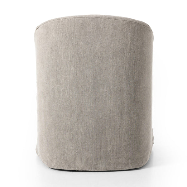 Cove Dining Chair With Casters - Heather Twill Stone
