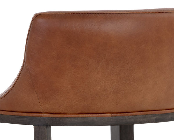 BRYLEA COUNTER STOOL - BROWN - SHALIMAR TOBACCO LEATHER