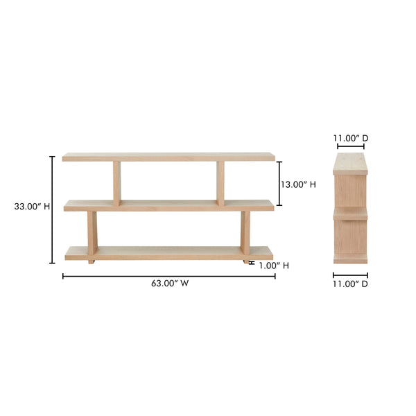 Moe's Miri Small Shelf Oak Veneer