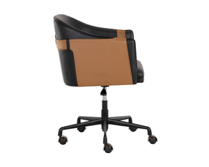 CARTER OFFICE CHAIR - NAPA BLACK / NAPA COGNAC