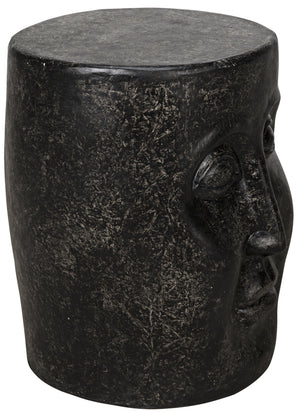 Head Side Table, Black Fiber Cement