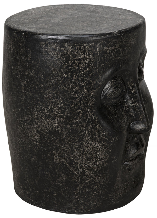 Head Side Table, Black Fiber Cement