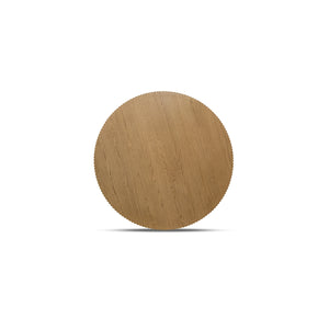 Leigh Brown Coffee Table with Scalloped Edge