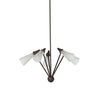 Ludwig Chandelier In Rust-Frosted Glass-Black Cord