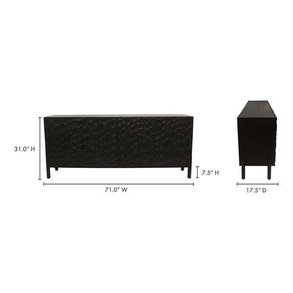 Misaki Sideboard in Black Oak Finish