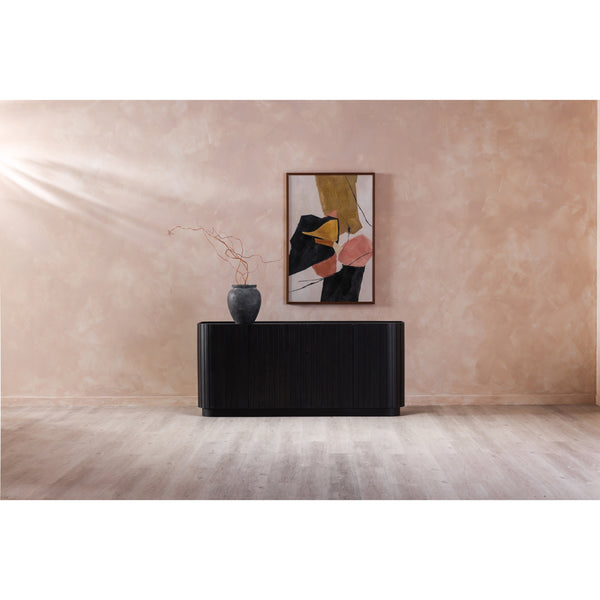Moe's Povera 4 Door Black Sideboard