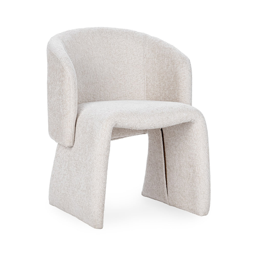 Halstead Upholstered Dining Chair with Barrell Back - Natural