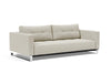 CASSIUS D.E.L. SLEEPER SOFA in MIXED DANCE NATURAL FABRIC WITH Chrome legs 527