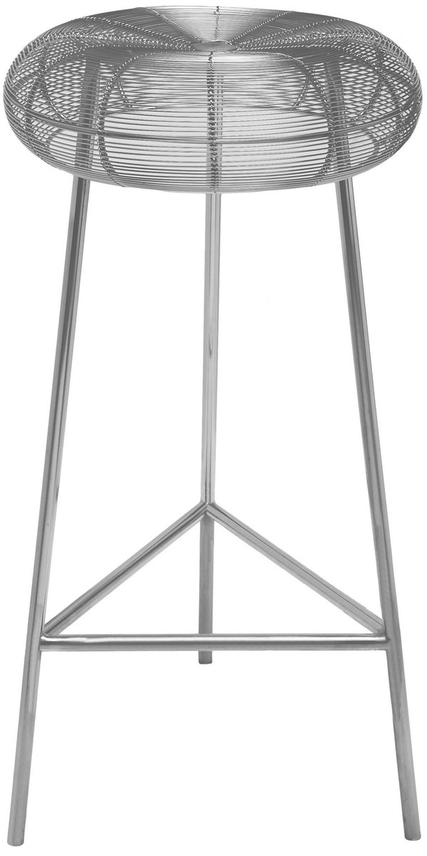 Sylvester Bar Stool In Silver
