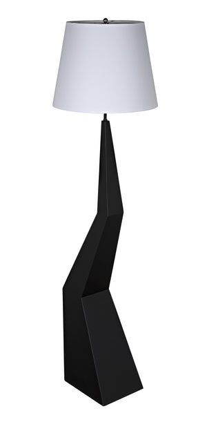 Rhombus Floor Lamp with Shade, Black Metal