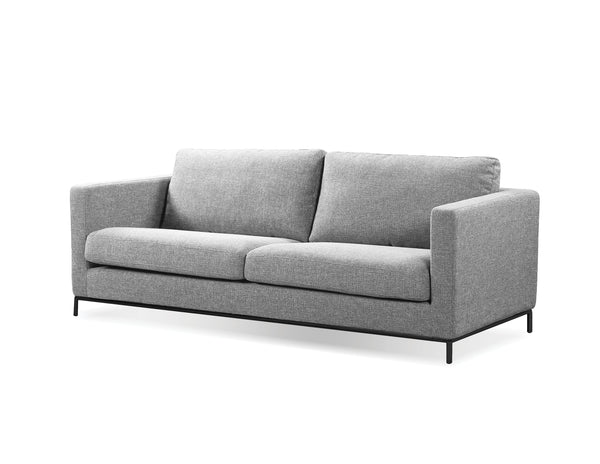 Babi Sofa heather in grey chenille with black legs