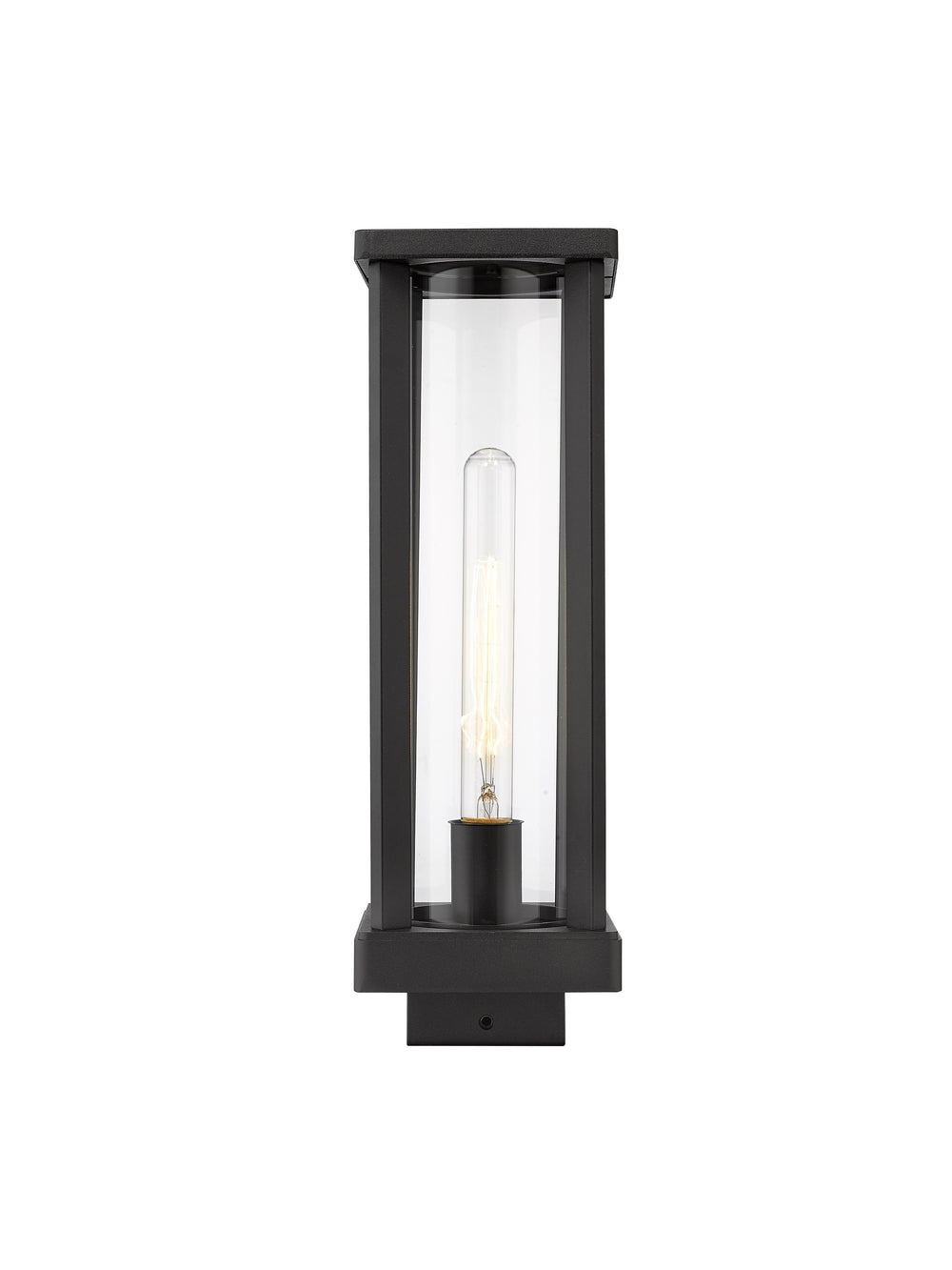 Glenwood 1 Light Outdoor Post Mount Fixture in Black Finish