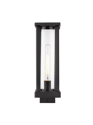 Glenwood 1 Light Outdoor Post Mount Fixture in Black Finish