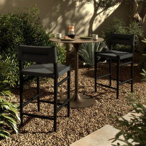 Lomas Bar + Counter Outdoor Stool - Vintage Coal