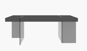 Reese Modern Dining Table in Grey High Gloss