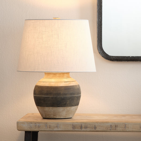 Bernard Ceramic Table Lamp with Linen Shade