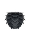 Aluvia Medium Plug-In Pendant in Anthracite with White Cord