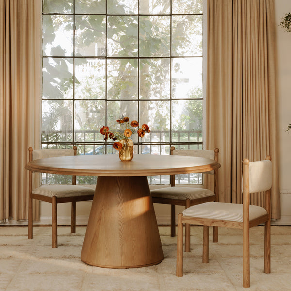 Villetta Dining Chair Set - Striped Upholstery