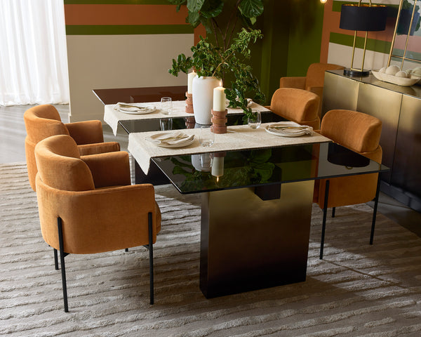 RICHIE DINING ARMCHAIR - BLACK - DANNY AMBER