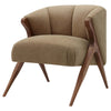 Florence Fabric Accent Chair Brown Legs In Havana Cream