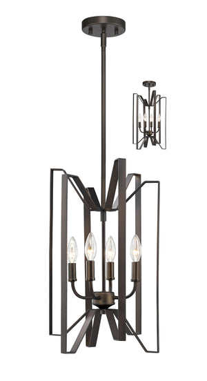 Marsala 4 Light Pendant in Bronze Finish