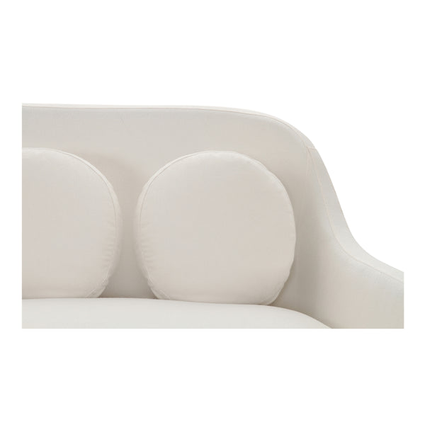 Moe's Rialto Sofa in White with Mid-Century Design