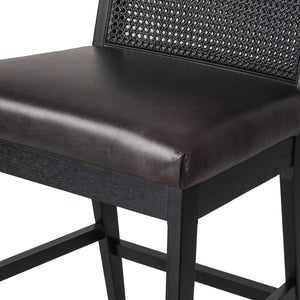 Antonia Cane Armless Bar + Counter Stool In Sonoma Black-Brushed Ebony-Brushed Ebony Cane-Counter