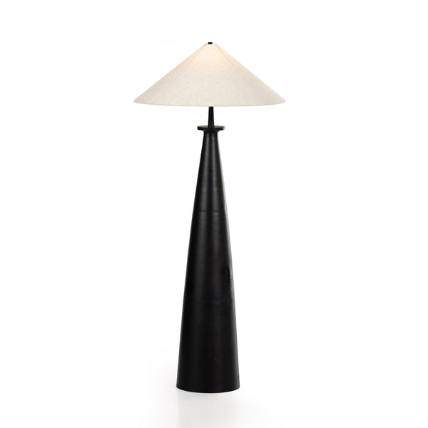 Innes Tapered Shade Floor Lamp In Mtt Black