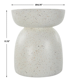 Inhale Cast White Accent Table