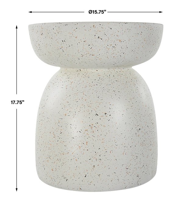 Inhale Cast White Accent Table