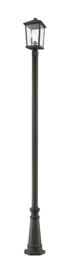 Beacon 2 Light Outdoor Post Mounted Fixture in Oil Rubbed Bronze Finish
