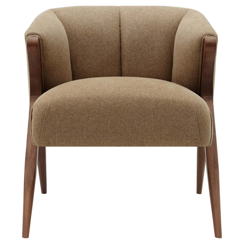 Florence Fabric Accent Chair Brown Legs In Havana Cream