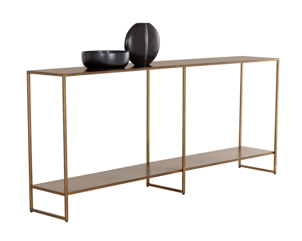 EIFFEL CONSOLE TABLE - ANTIQUE BRASS