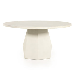 Bowman Outdoor Dining Table 60" In White