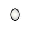 Antoni Large Oval Mirror in Aged Black Iron