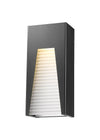 Millenial 1 Light Outdoor Wall Light in Black Silver Finish