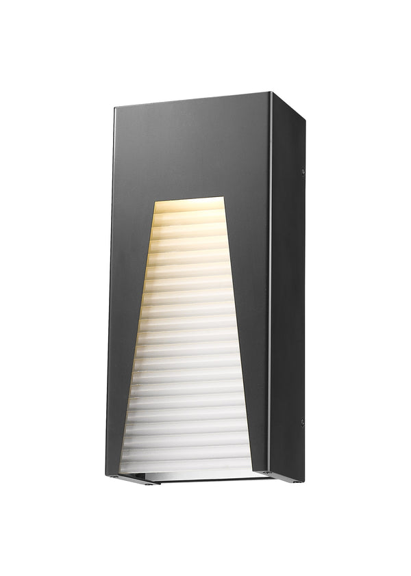 Millenial 1 Light Outdoor Wall Light in Black Silver Finish