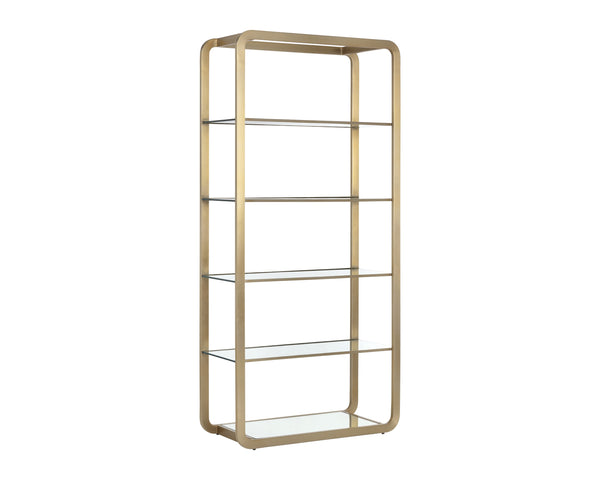 AMBRETTA BOOKCASE - LARGE - GOLD / CLEAR