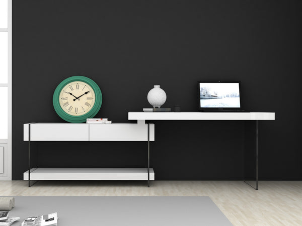 Reese Desk White High Gloss