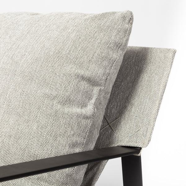 Guilia Frost Gray With Metal Frame Sling Accent Chair