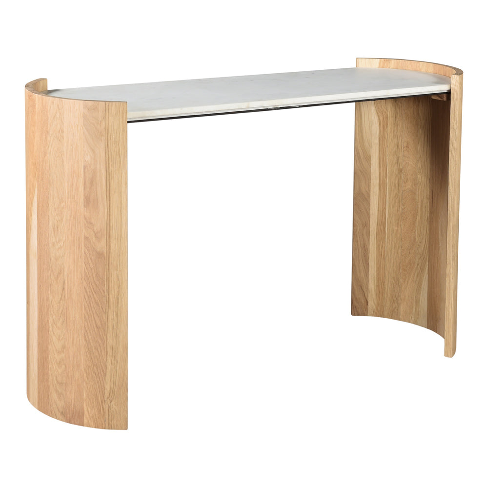 Moe's Dala Marble & Oak Console Table