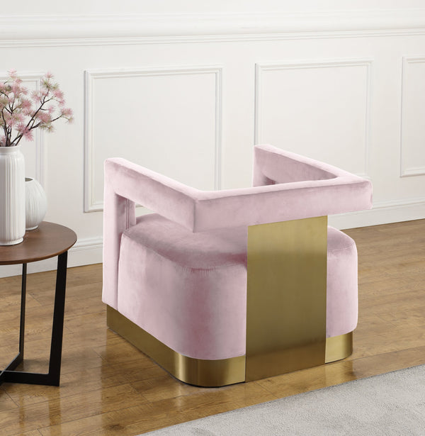 Jorge Accent Chair In Pink Velvet
