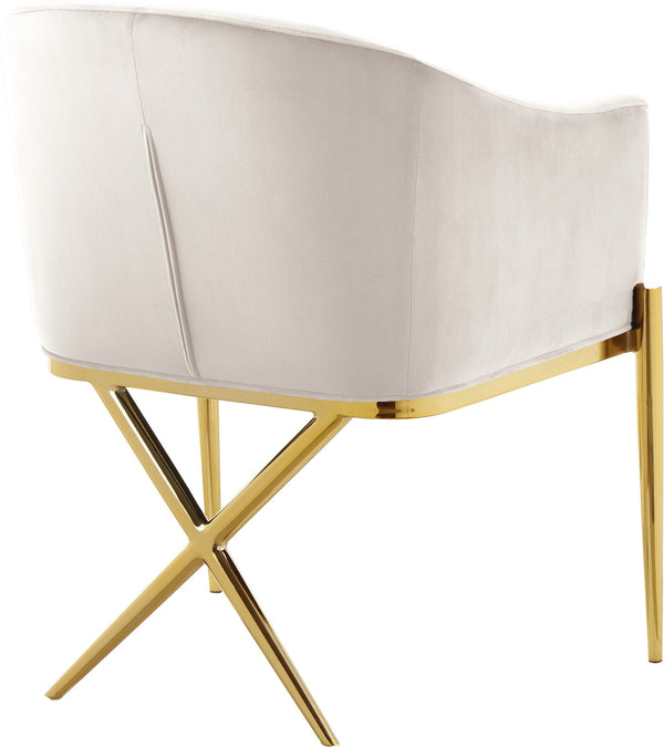 Doris Dining Chair In Cream Velvet