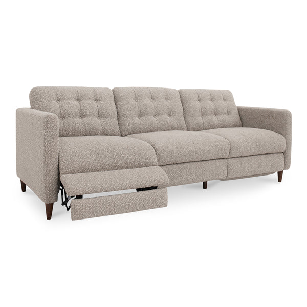 Moe's Bridgers Power Recliner Sofa in Warm Grey