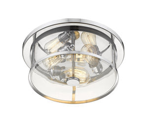 Savannah 3 Light Flush Mount in Chrome Finish