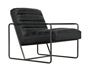 Demeter Chair, Metal and Leather
