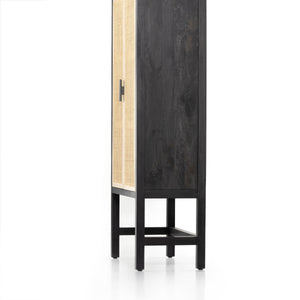 Caprice Narrow Cabinet In Black Wash Mango