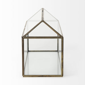 Hutt 16L x 6W x 9H Gold Glass Terrarium Box